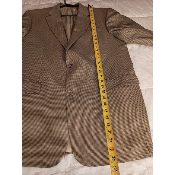 Meeting Street Blazer Jacket Size 42L Brown Silk And Wool - Picture 5 of 10
